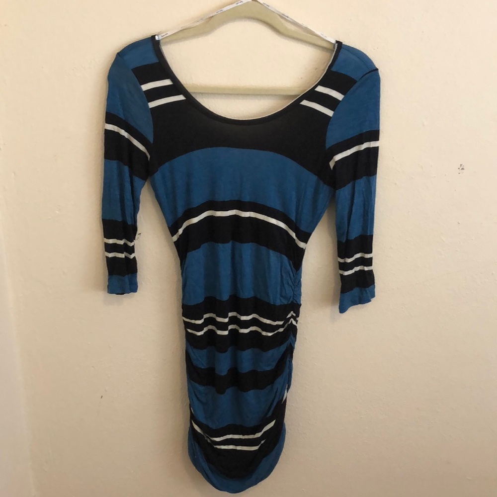 Splendid 3/4 Sleeve Stretchy Mini Dress SZ S